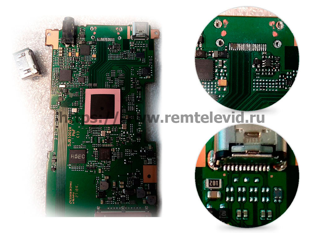 Пример оторванного разъема HDMI фотоаппарата Panasonic Lumix DMC-GH